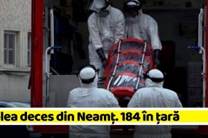 Coronavirus: Al 8-lea deces din Neamţ. 184 în ţară