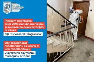 Începe dezinfecţia în scările de bloc din municipiul Satu Mare