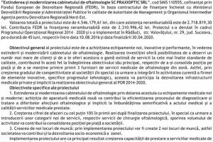 LA LANSAREA PROIECTULUI ”Extinderea şi modernizarea cabinetului de oftalmologie SC ...