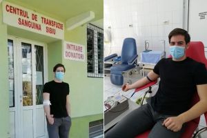 FOTO: Nu toţi eroii poartă pelerine – Un tânăr sibian a donat sânge la majorat