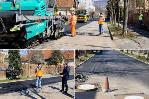 Asfaltări pe străzile din Bistriţa. Unde se lucrează (FOTO)
