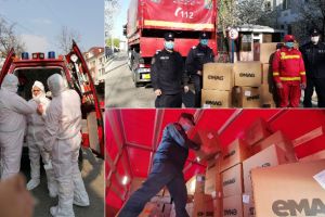 FOTO| Peste 2.400 de echipamente de protecţie distribuite în Alba personalului medical şi echipajelor operative aflate în teren. 59.100 măşti chirurgicale pentru Alba, donate de eMAG