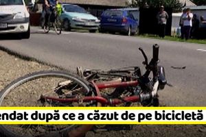 NEAMȚ: Amendat cu 2.000 de lei după ce a căzut de pe bicicletă