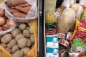 Sute de pachete cu alimente pentru persoanele defavorizate din Moldova Nouă