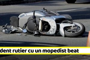 NEAMȚ: Accident rutier cu un mopedist beat