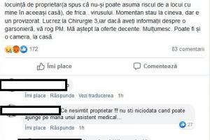 Cluj: Asistentă dată afară din chirie de frica coronavirusului