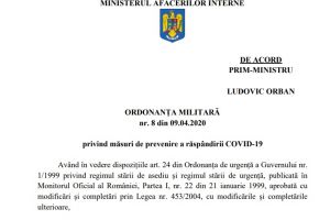Ordonanţa militară nr.8: Apicultorii se pot deplasa înspre şi dinspre stupină; se interzice suspendarea activităţii serviciilor sociale pentru bătrâni şi copii