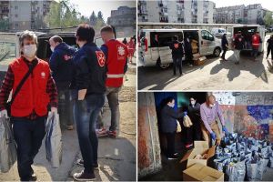 FOTO. Alimente pentru sute de familii din Satu Mare, grav afectate de criza COVID-19