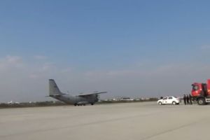 Materiale sanitare aduse din Turcia cu o aeronava a MApN (video) 