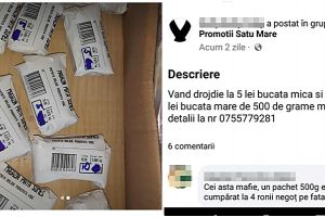 FOTO. „Trafic” de drojdie în judeţul Satu Mare! Pachete vândute la suprapreţ