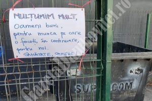 ȘTIREA DE BINE:  Târgoviştenii au răspuns mesajului de solidaritate al angajaţilor salubrităţii: “Mulţumim mult!”