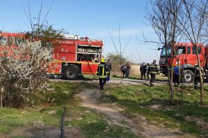 FOTO. Incendiu la o casă din judeţul Satu Mare. Proprietarii au fugit din calea flăcărilor