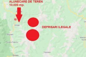 Alunecari de teren la Azuga/ Dezastrul provocat de mafia desfrisarilor ilegale din Valea Doftanei, sub protectia lui 