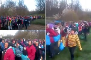 VIDEO| NICI VORBĂ de distanţare socială! Sute de români, surprinşi înghesuiţi pe parcelele agricole din Germania