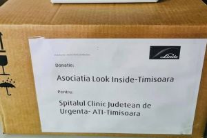 Ventilator cumpărat de Look Inside cu bani din donaţii, pentru Spitalul Judeţean din Timişoara