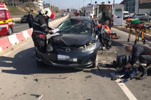 Accident rutier in Mamaia Sat. O soferita, ranita (galerie foto)