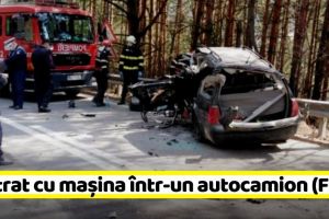 NEAMȚ: Impact între un autoturism şi un autocamion (FOTO)