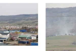 Incendiu de vegetaţie uscată în Topliţa şi alte localităţi harghitene