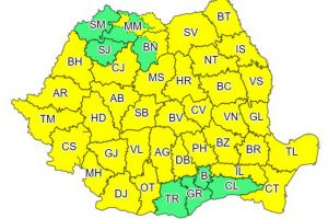 Cod galben, marţi, în Bihor: Intensificări ale vântului şi răcire accentuată