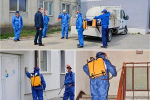 Săptămâna aceasta se încheie prima etapă de dezinfecţie a scărilor de bloc, la Bistriţa