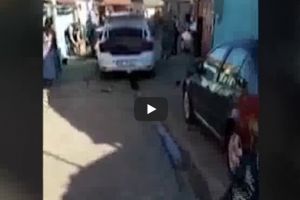 VIDEO: Oamenii legii, ATACAȚI de petrecăreţi pe o stradă din Arad