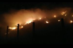 Incendiu puternic la fosta groapă de gunoi din Tecuci