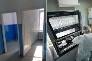 Pregătiri pentru al doilea laborator de testare COVID-19 în Oradea. Va funcţiona într-o clădire din curtea Maternităţii, cu circuite separate (FOTO)