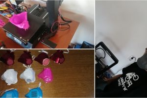 FOTO. Solidaritate în 3D: Elevii din Satu Mare fac măşti refolosibile pentru cadrele medicale