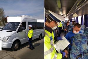 FOTO. Filtre în trafic. Transportatorii şi navetiştii, controlaţi de poliţişti