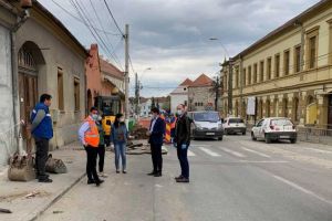 FOTO| La Aiud au demarat lucrările de electrificare în subteran, pe mai multe străzi din municipiu