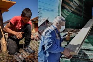 Povestea copilului care îşi ridică o casă i-a sensibilizat pe jandarmi. Aceştia vor ajuta la ridicarea construcţiei