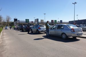 Acţiune în zona magazinelor de la ieşirea din Alexandria spre Bucureşti