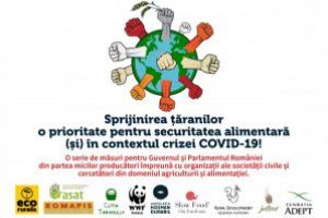 SCRISOARE DESCHISĂ  Sprijinirea ţăranilor – o prioritate pentru securitatea alimentară  (şi) în contextul crizei COVID-19!