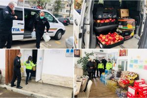 FOTO. În prag de Sărbători, poliţiştii sătmăreni au cumpărat alimente pentru familiile nevoiaşe
