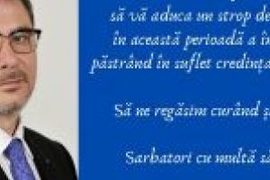 Senator Mario Ovidiu Oprea, preşedinte PNL Craiova: Sărbători cu multă sănătate!