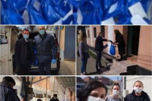 Pachete cu alimente, măşti şi viziere, distribuite de Ionuţ Simionca şi echipa PMP