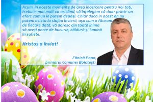 Fănică Popa, primarul comunei Boloteşti: „Vă doresc să aveţi parte de bucurie, căldură şi lumină în suflete”