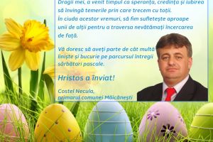 Costel Necula, primarul comunei Măicăneşti: „Vă doresc să aveţi parte de multă linişte şi bucurie”