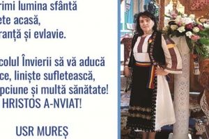 USR Mureş – „Vom primi lumina sfântă în suflete acasă, cu speranţă şi evlavie!”