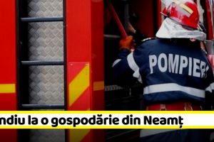 Incendiu la o gospodărie din Neamţ, în prima zi de Paşte