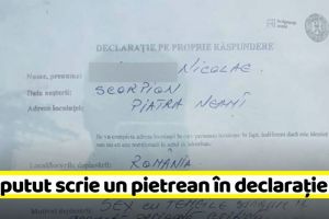 Ce a putut scrie un pietrean în declaraţia pe propria răspundere