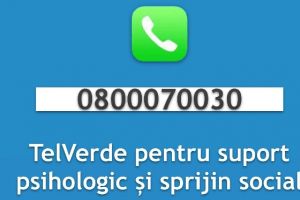 O nouă linie telefonică TelVerde pentru suport psihologic şi ajutor social