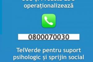 DSU: TelVerde pentru suport psihologic şi sprijin social