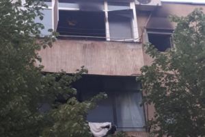 O garsoniera din Tulcea s-a facut scrum de la o candela uitata aprinsa (galerie foto)