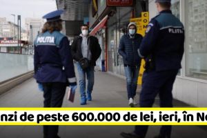 Coronavirus: Amenzi de peste 600.000 de lei, ieri, în Neamţ