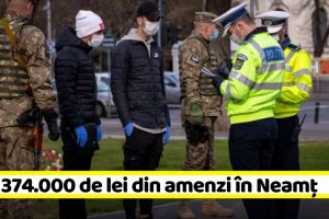 Coronavirus: Încă 374.000 de lei din amenzi, într-o singură zi, în Neamţ