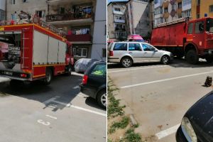UPDATE FOTO| INCENDIU la un apartament în Câmpeni: Au fost evacuate 30 de persoane din bloc. Intervin pompierii cu 2 autospeciale