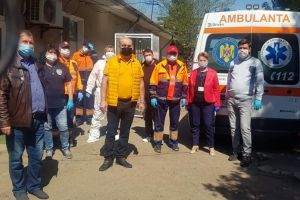 Poartă de decontaminare pentru substaţia de la Roşiorii de Vede a Serviciului de Ambulanţă