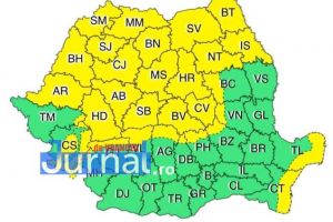 Cod galben de vânt în zona de munte a judeţului Vrancea
