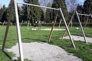 Hoţii acţionează şi în timpul pandemiei de COVID-19. Leagăn furat din Parcul Tractorul (Foto)